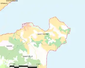 Poziția localității Saint-Tropez