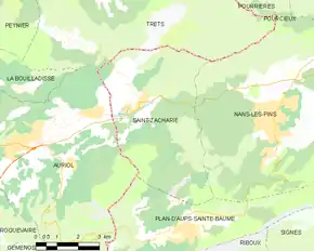 Poziția localității Saint-Zacharie