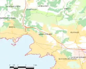 Poziția localității Sanary-sur-Mer