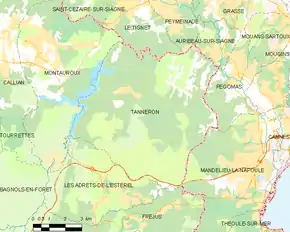 Poziția localității Tanneron