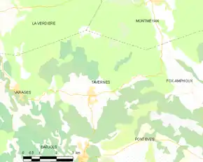 Poziția localității Tavernes