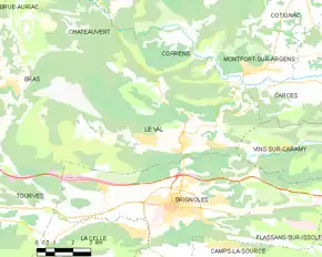 Poziția localității Le Val