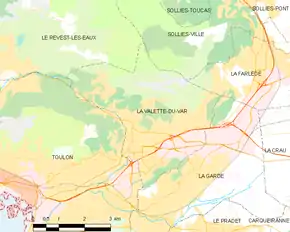 Poziția localității La Valette-du-Var