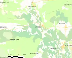 Poziția localității Varages