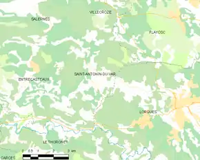 Poziția localității Saint-Antonin-du-Var