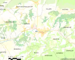 Poziția localității Apt