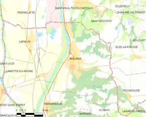 Poziția localității Bollène