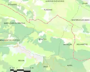 Poziția localității Brantes