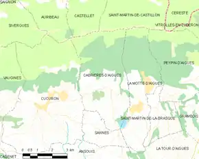 Poziția localității Cabrières-d'Aigues