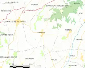 Poziția localității Cairanne