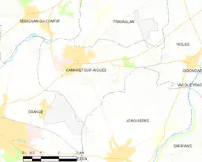 Poziția localității Camaret-sur-Aigues