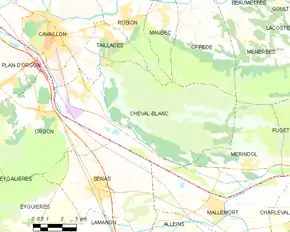 Poziția localității Cheval-Blanc