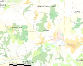 Poziția localității Gargas