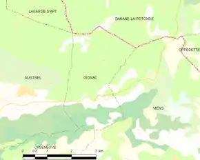 Poziția localității Gignac