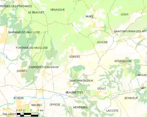 Poziția localității Gordes