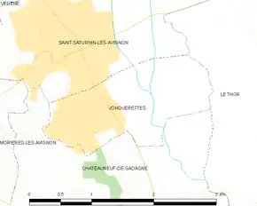 Poziția localității Jonquerettes