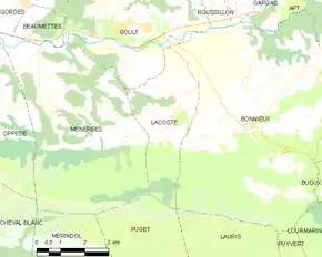 Poziția localității Lacoste