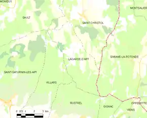 Poziția localității Lagarde-d'Apt