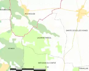 Poziția localității Lagarde-Paréol