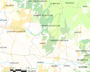 Poziția localității Lagnes