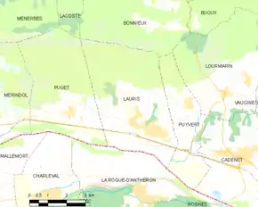 Poziția localității Lauris