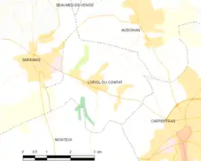 Poziția localității Loriol-du-Comtat