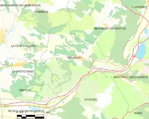 Poziția localității Mirabeau