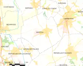 Poziția localității Monteux