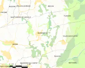 Poziția localității Mormoiron