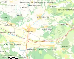 Poziția localității Pertuis