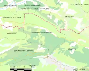 Poziția localității Saint-Léger-du-Ventoux