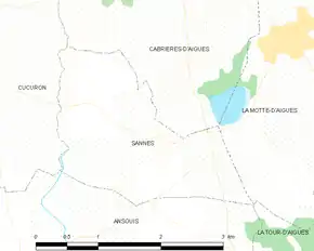 Poziția localității Sannes