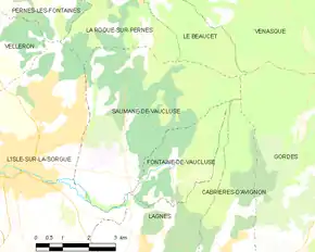Poziția localității Saumane-de-Vaucluse
