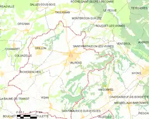 Poziția localității Valréas