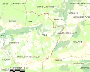 Poziția localității Viens