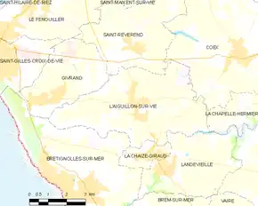 Poziția localității L'Aiguillon-sur-Vie