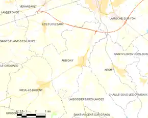 Poziția localității Aubigny