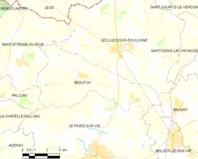 Poziția localității Beaufou