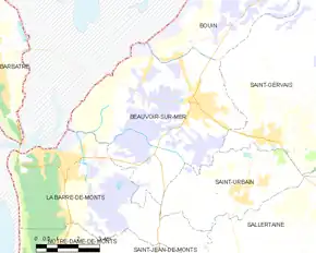 Poziția localității Beauvoir-sur-Mer