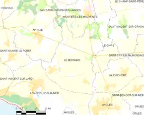 Poziția localității Le Bernard