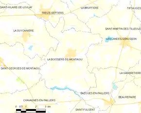 Poziția localității La Boissière-de-Montaigu