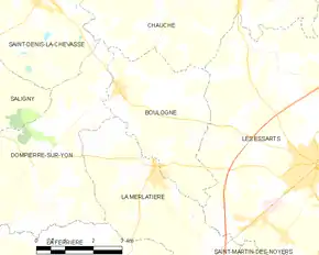 Poziția localității Boulogne