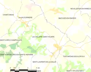 Poziția localității La Caillère-Saint-Hilaire