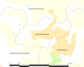 Poziția localității La Chaize-Giraud