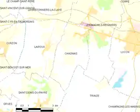 Poziția localității Chasnais