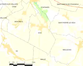 Poziția localității Doix