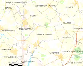 Poziția localității Dompierre-sur-Yon