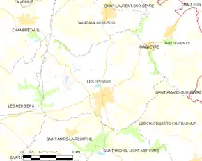 Poziția localității Les Épesses