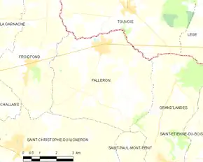 Poziția localității Falleron