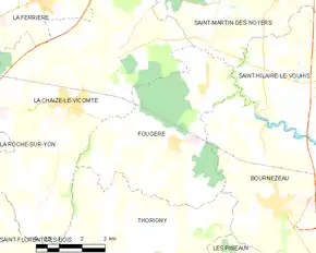 Poziția localității Fougeré